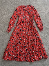 Zara red floral long - floral, boho