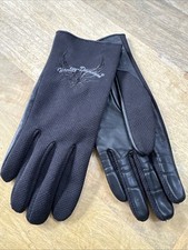 Women’s Harley-Davidson 1/2 Leather Riding Gloves, Worn Once, Size Small, Black