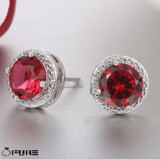 Women AAA Crystal Ruby Red Big