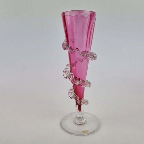 Antique cranberry glass vase - antique,