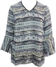 Black White Grey Print Flared