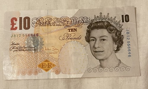 Bank england note ten - of,