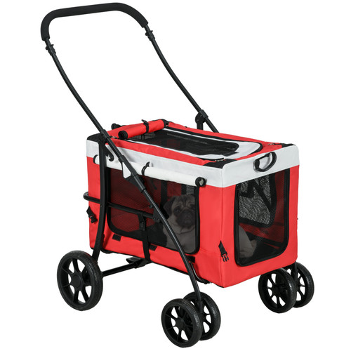 Pawhut foldable pet stroller - pet,