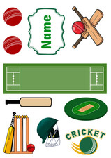 a4 Edible personalised cricket