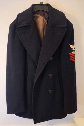 1940 ww2 navy wool pea - 1940's,