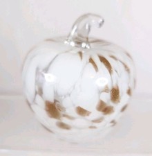 White / Gold Confetti Glass