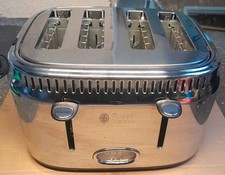 4 Slice Toaster | Russell Hobbs 2400W 4 Slice Vintage Retro Toaster - Chrome