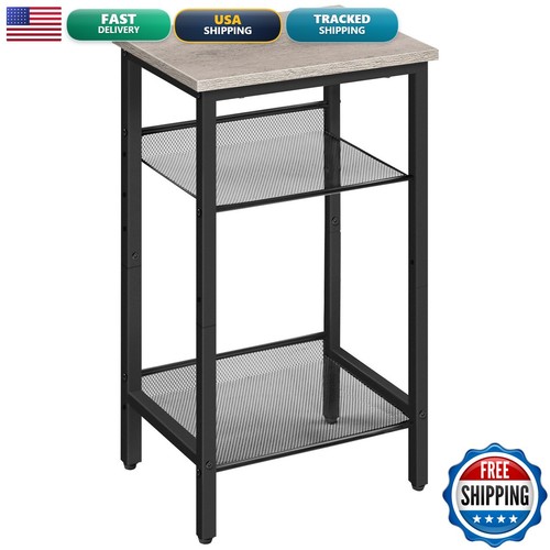 Hoobro tall side table - side, 3-tier