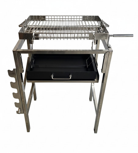 Stainless steel charcoal bbq - stainless,
