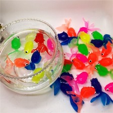 20pcs Rubber Simulation Small Goldfish Gold Fish Kids Toys Decoration Bath Toys