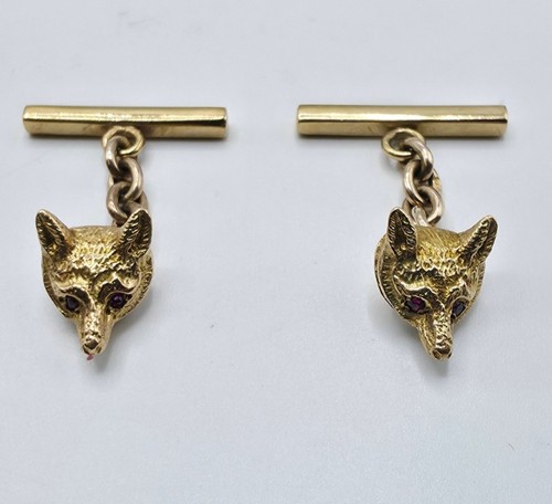 Vintage 9ct gold fox - fox, head