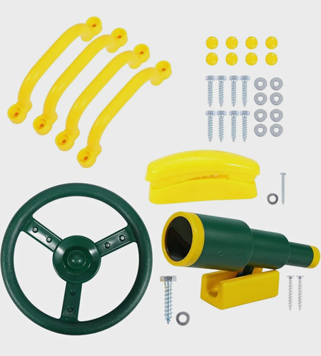 Green yellow plastic climbing - plastic,
