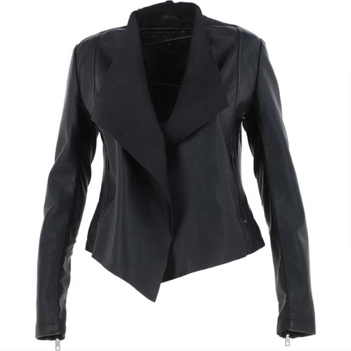 Black sheepskin leather - black,