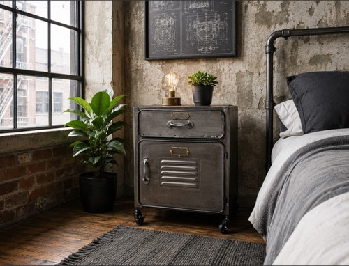 Bedside cabinet industrial - cabinet,