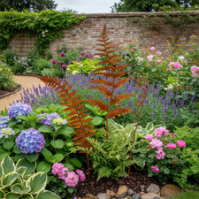 3Pcs Rustic Metal Fern Leaf