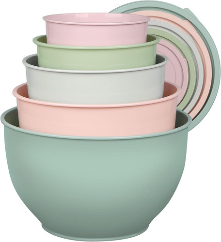Plastic mixing bowls - plastic, set