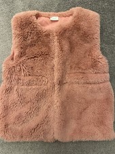 Girls Pink Faux Fur Gilet