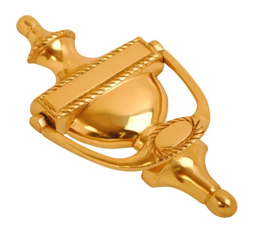 Door knocker polished brass - brass, or