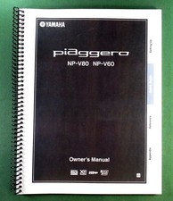 Yamaha NP-V80 NP-V60 Instruction Manual: 104 Pages & Protective Covers!