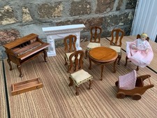 Dolls House Furniture Wooden Victorian Style & Mantelpiece 1:12? Job Lot