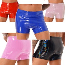 Mens Latex Leather Boxer