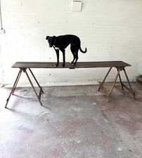 1930 pine trestle table - ,