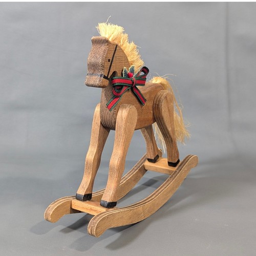 Vintage wooden rocking horse - wooden,