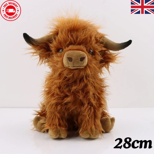 Large brown highland cow soft - large,