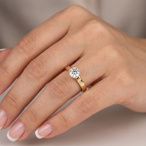 Solitaire engagement ring 18k - solitaire,