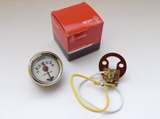 Lucas 36184 Ammeter Gauge Chrome Bezel White Face for Classic Motorcycle