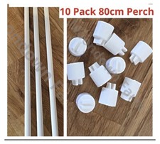 10 x 80cm Length PLASTIC PERCH 10mm for CAGE FRONT/AVIARY FINCHES Bird Perches