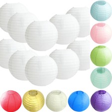 Time to Sparkle 10PCS 8 inch Round Paper Lanterns Lamp Shade Wedding Party Decor