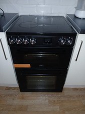 New World Electric Double Oven with Grill In Black