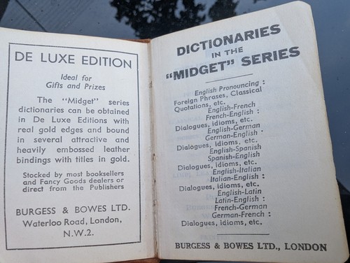 Burgess bowes deluxe - bowes, edition