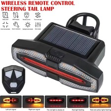 Solar LED Turn Signal Bike Taillight Wireless Remote Direction Indicator Lamp UK