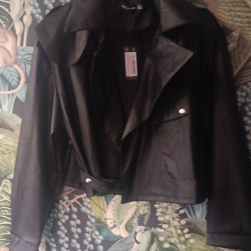 Plt black faux - plt, biker