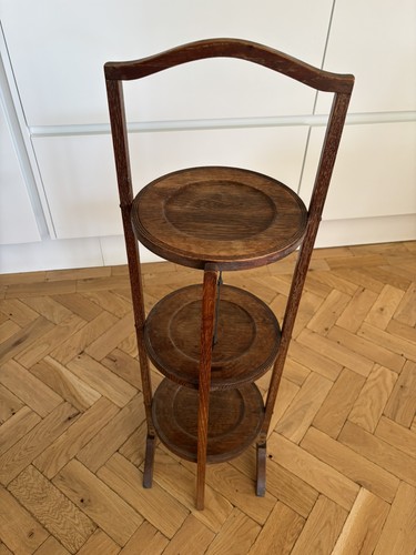 Vintage oak tier folding - vintage,