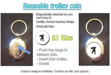 Chimpanzee - Cute Photo on Magnetic Keyring Coin Token For Trolley