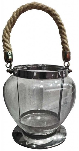Glass hanging lantern - hanging, tlight
