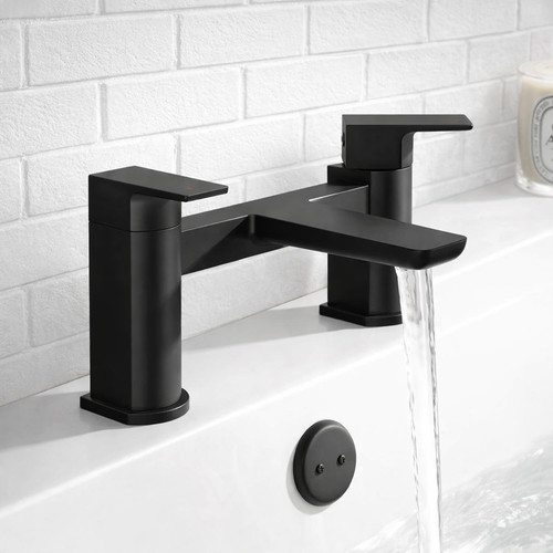 Matt black bath filler - matt,