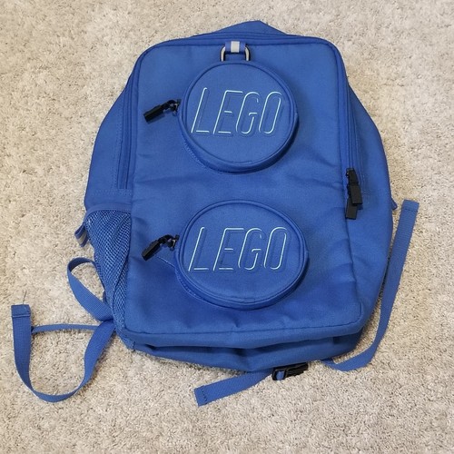 Lego brand 1x2 blue - blue, brick
