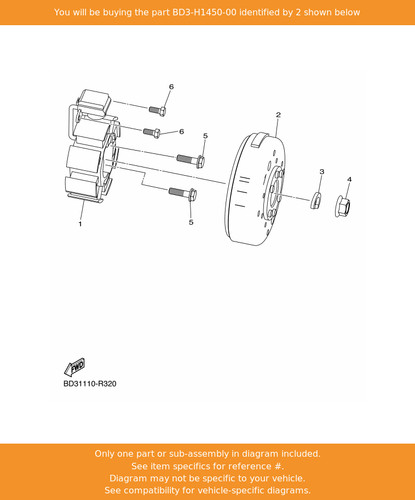 Yamaha rotor assy - rotor,