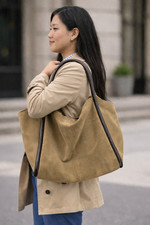 Zara Woman Suede Leather Tote