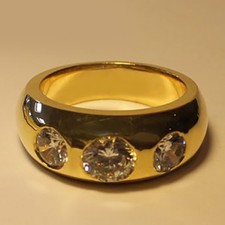 Men's CZ Gypsy Set Ring 925