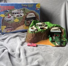 Damaged Thunderbirds Tracy Island Electronic Playset Carlton 1999 + Vehicles