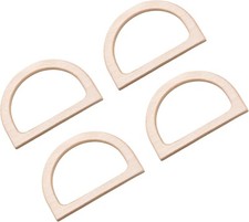 4 x Bag Handles White Wooden