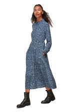 Whistles Eucalyptus Print Shirt Dress UK 6 8 Midi RRP 129 Belted Midaxi Blue
