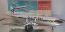 Yonezawa 1960's Battery Operated 4 Turbo Prop Lufthansa plane Boxed  Working 
