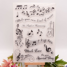 Music Score Clear Stamps for