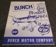 Bunch Gas Model Engines Reproduced Catalogue 1940's Aero Marine Speedway USA
